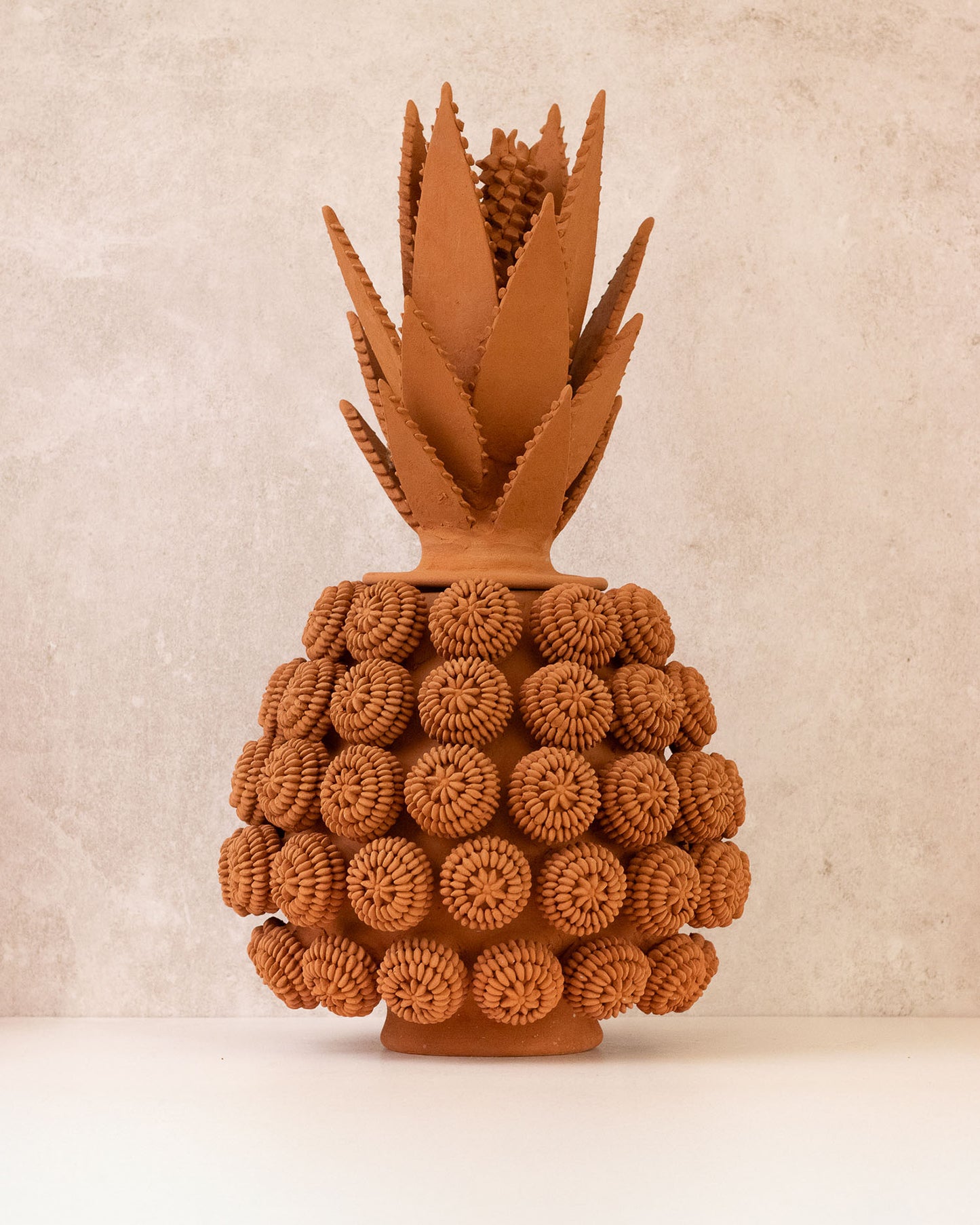 Natural clay Pineapple button design