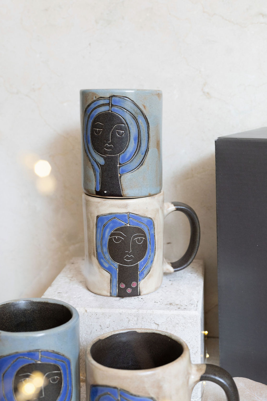 Woman face Mug Set