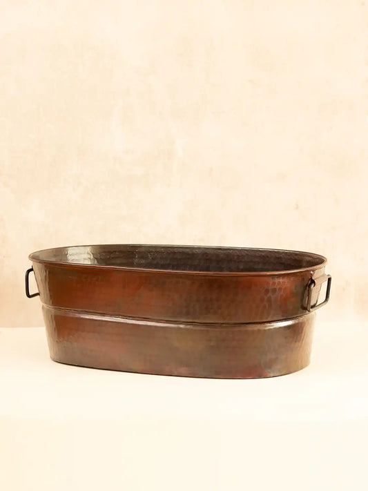 Oval Copper Cooler dark brown finish