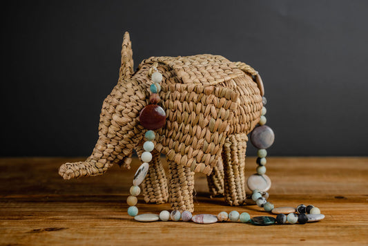 Elephant Handbag made with natural fibers