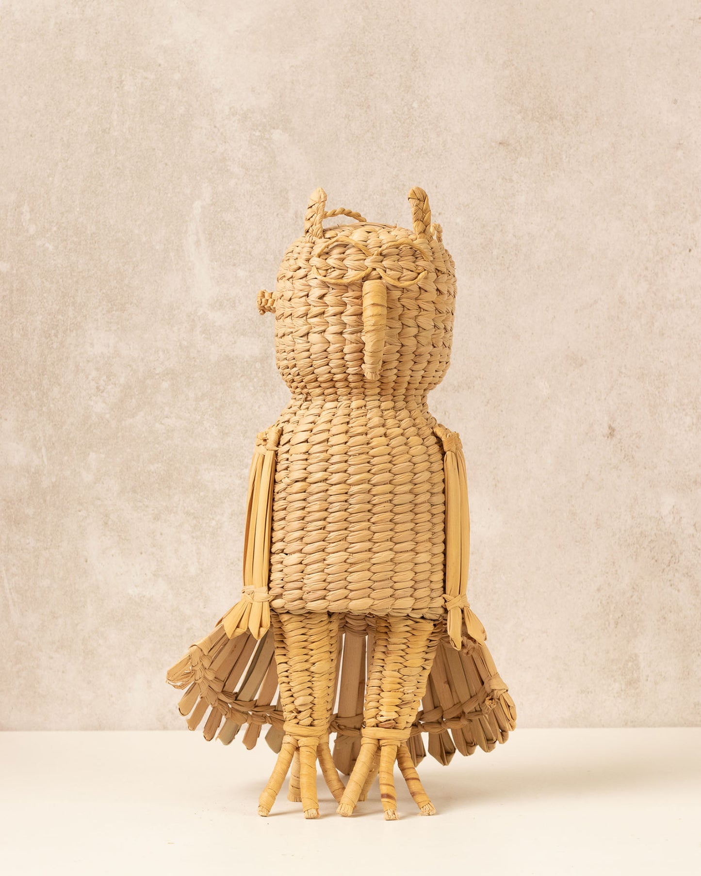 Owl Handbag made with natural fibers