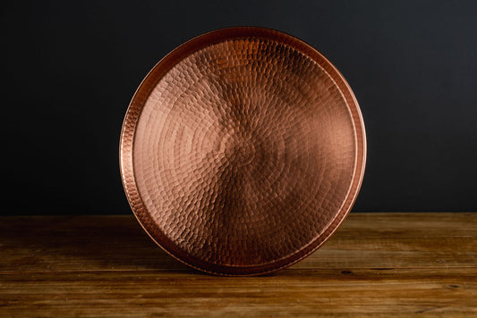 Copper tray with shinny finish