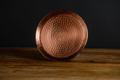 Copper tray with shinny finish