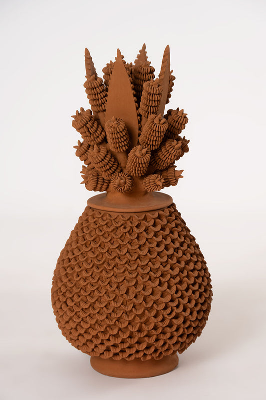 Natural Clay Pineapple leaf design