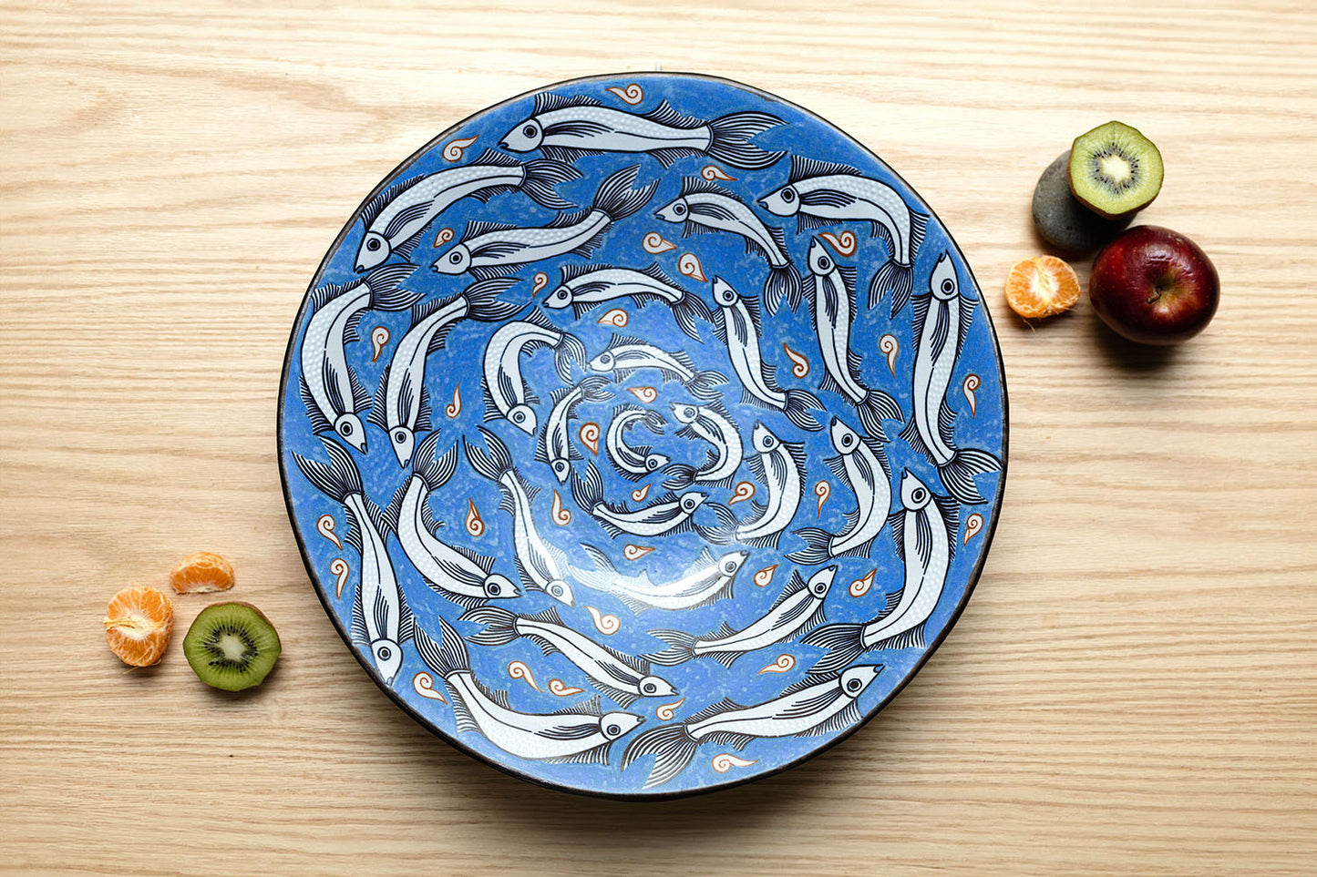 Ceramic Platter with Fish Theme